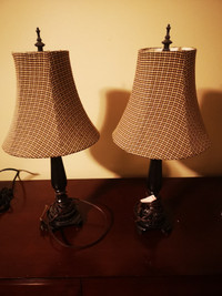 2 Bedside table lamps and 1 kids lamp