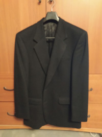 Men’s black wool blazer / jacket, Italian fabric, 42T