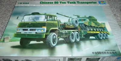brand new Trumpeter 1/35 Deng Feng 50 ton Tang Transporter model. Item is still sealed inside and ne...