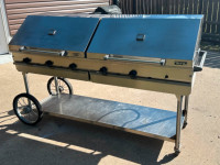 MKE Commercial 72" Dual Grill on cart
