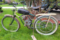 Antique Schwinn Whizzer motor bicycle