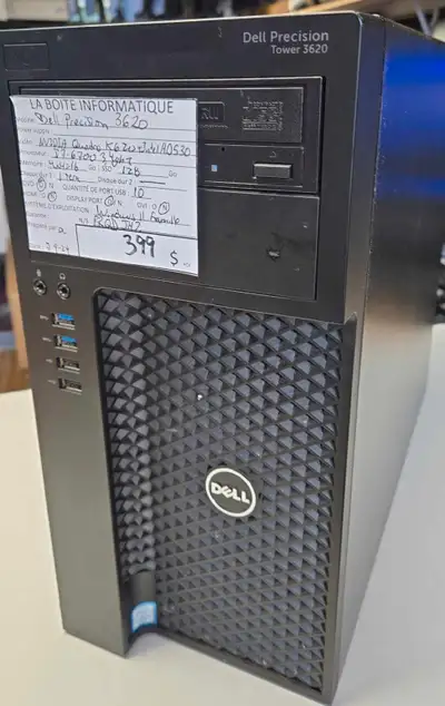 Dell Precision 3620 i7-7700K 32Go SSD 256Go HDD 1To Quadro K620, View more