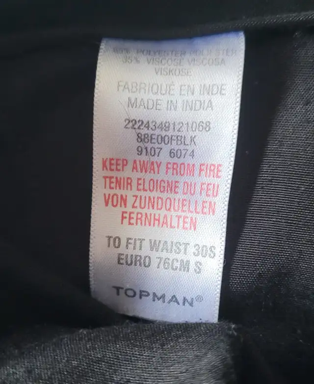 Topman Dress Pants (Black) in Men's in Mississauga / Peel Region - Image 3