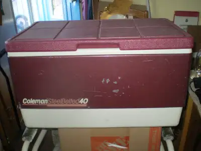Retired and no cell phone. Landline only. No text. Vintage Coleman Steel-Belted Cooler 40. From the...