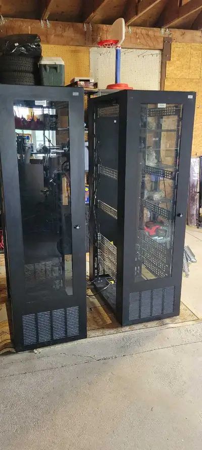 Two liebert HK7838A00K RACKMOUNT SERVER STORAGE CABINETS., View more
