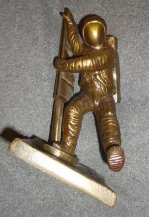 Armstrong Moonwalk Man's First Step On The Moon Bronze Sculpture, View more