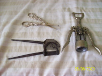 set of 3 old fashion scissors/corkscrew opener/cigar cutter#231