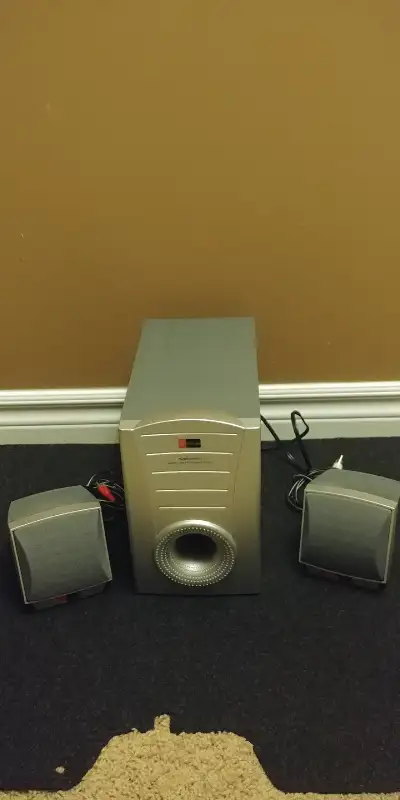 Acoustic Boss - Multi Media Speaker System with Subwoofer for Computer/TV Audio/Stereo