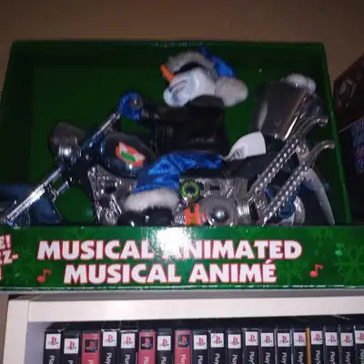 NEW MUSICAL ANIMATED SNOWMAN ON A MOTORCYCLE, View more