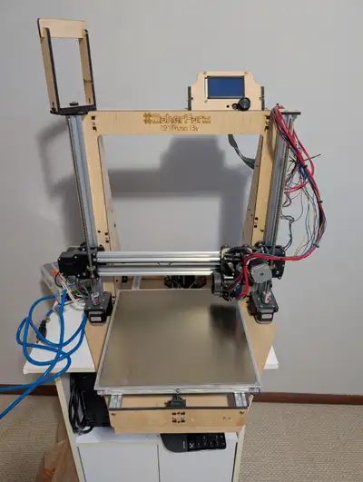 Makerfarm I3V 12" 3d Printer (in partially upgraded state), View more