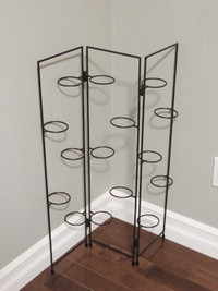 Small Dark Brown 3 Panel Candle Holder Divider