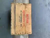 Vintage St. Catharines Moran wood pop box