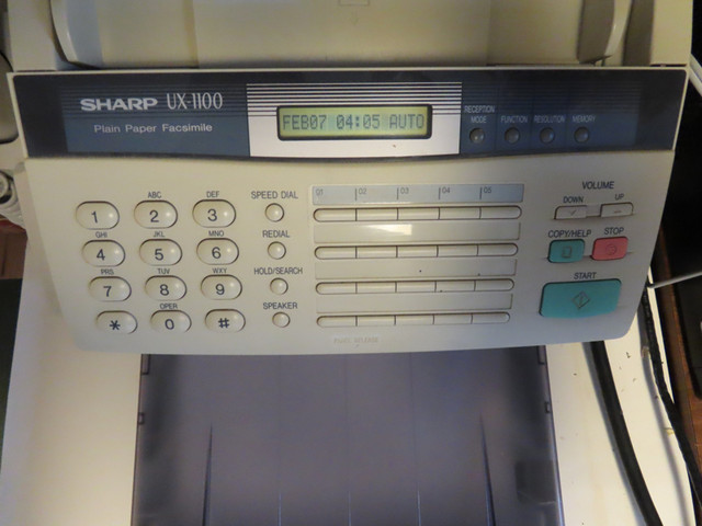 Sharp UX-1100 Plain Paper Fax Machine with Telephone &  Manual in Other Business & Industrial in Pembroke - Image 2