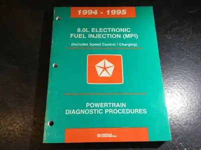 1994-1995 Chrysler 8.0L Electronic Fuel Injection (MPI) Powertrain Diagnostic Procedures Manual Incl...