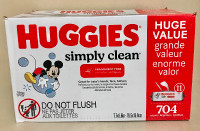 HUGGIES Simply Clean FRAGRANCE FREE Wipes - 11 packs