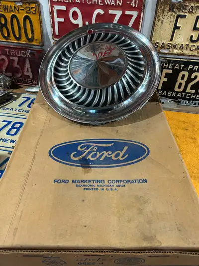 59 ford and meteor car parts. N0S hubcaps mint condition $50 each NOS backup light lens $25 each Pow...
