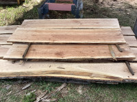 Live edge rough cut cherry lumber