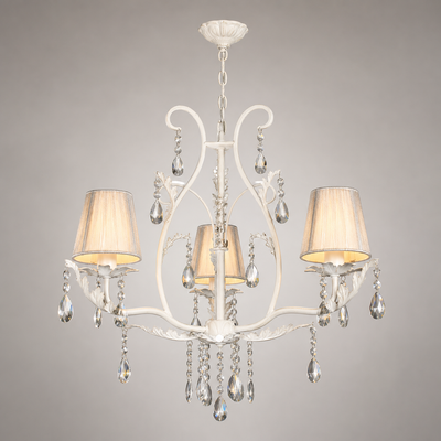 Mantra White 3 Light Shaded Chandelier 2195, View more