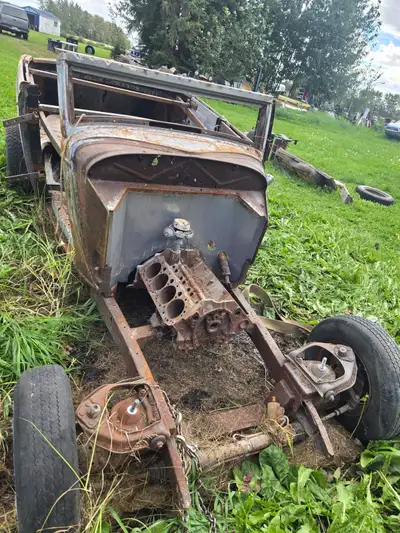 1934 ford phateon custom, chassis is setup for sbc and turbo 350, jag independent rear end, rack and...