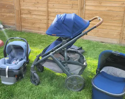 Uppababy Vista V2 stroller,  Mesa V2 car seat.  Piggyback board, View more