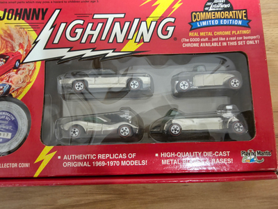 Johnny Lightning Commemorative 4 car set chrome plated : set b, View more
