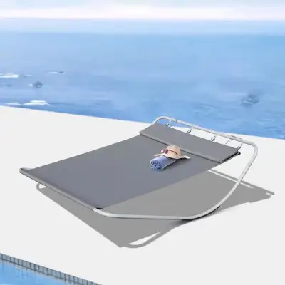 7'L x 5.7'W Double Rocking Sun Lounger Hammock Bed, View more