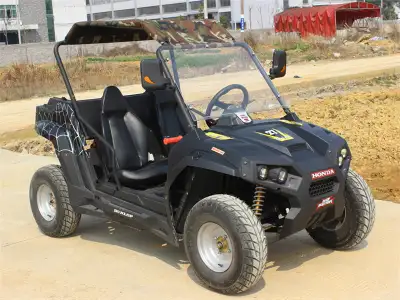 This is a special offer for the mechanically-inclined. Two electric UTVs, both need a bit of work, t...
