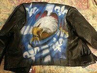 Veste de moto en cuir