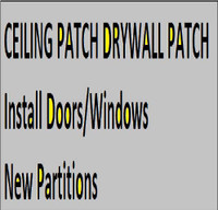 Handyman for restoration Doors/Windows/ Ceiling patch& carpentry