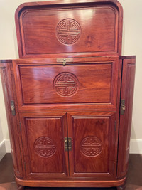 Handmade Wood Bar Cabinet