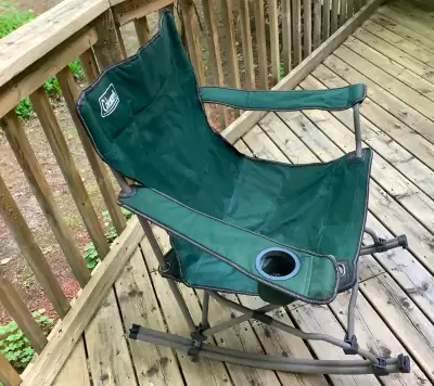 Coleman Folding Rocking Camp Chair, 225 Pound cap, works well, View more