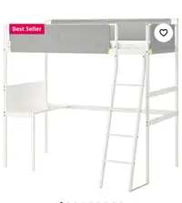 IKEA loft bed frame with table without mattress- 220 CAD