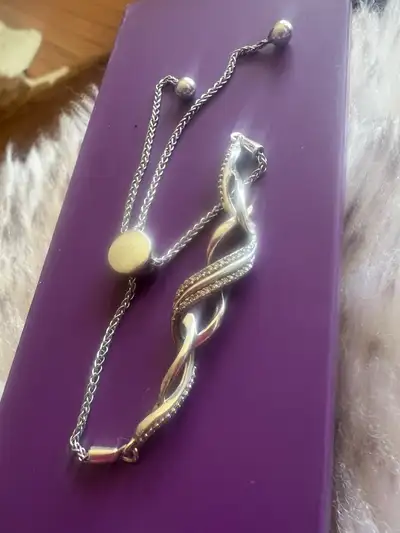 925 silver and diamonds bracelet , View more