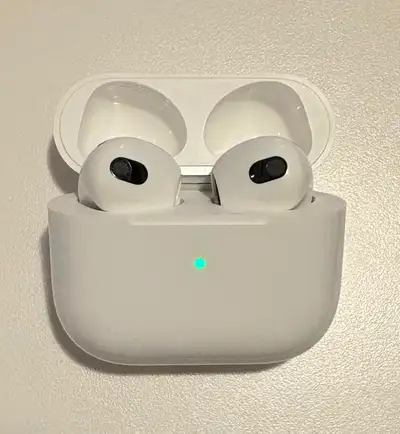 AirPods 3 with wireless charging case. Like new. Never used., View more