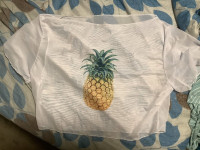 NEW- Shein sheer pineapple crop top size 4XL 