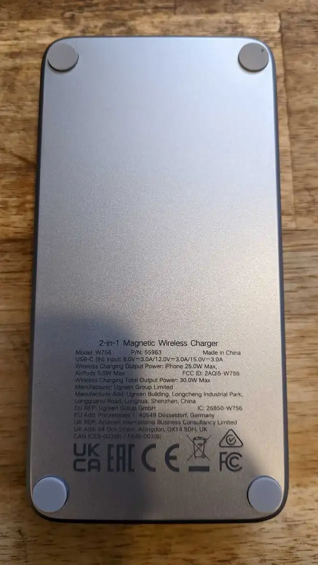 UGREEN Qi2.2 25W 2 in 1 Wireless Charging Station, Magsafe  in General Electronics in St. Catharines - Image 5
