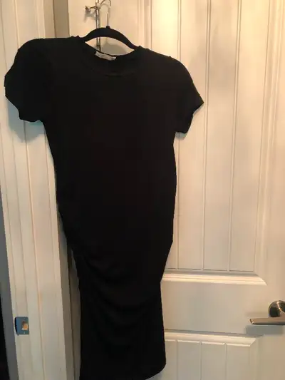 Black bodycon t-shirt dress with cuffed sleeve hems, 20$ Size small Worn several times but in great...