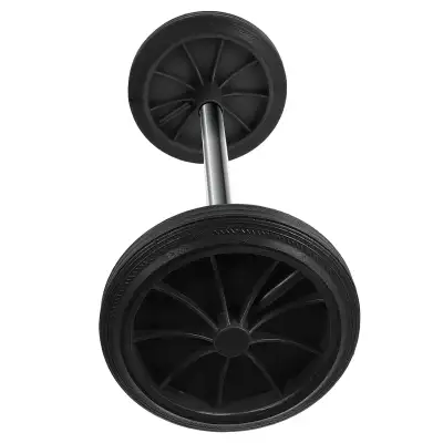 2 Set Trash Can Wheels and Hollow Shaft Durable Garbage Can. Shaft is a little over 18 1/2 inches in...