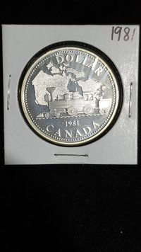 1981 Canada Silver Dollar Trans-Canada Railway