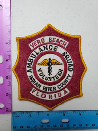 Vero Beach Florida ambulance squad volunteer patch badge