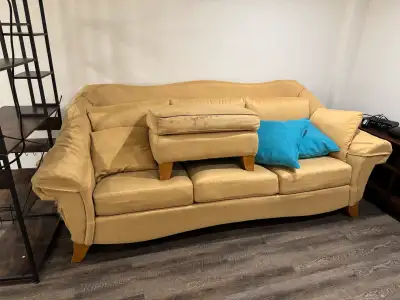 lay-z-boy couch & ottoman, View more