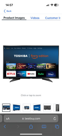 TOSHIBA TV for $100