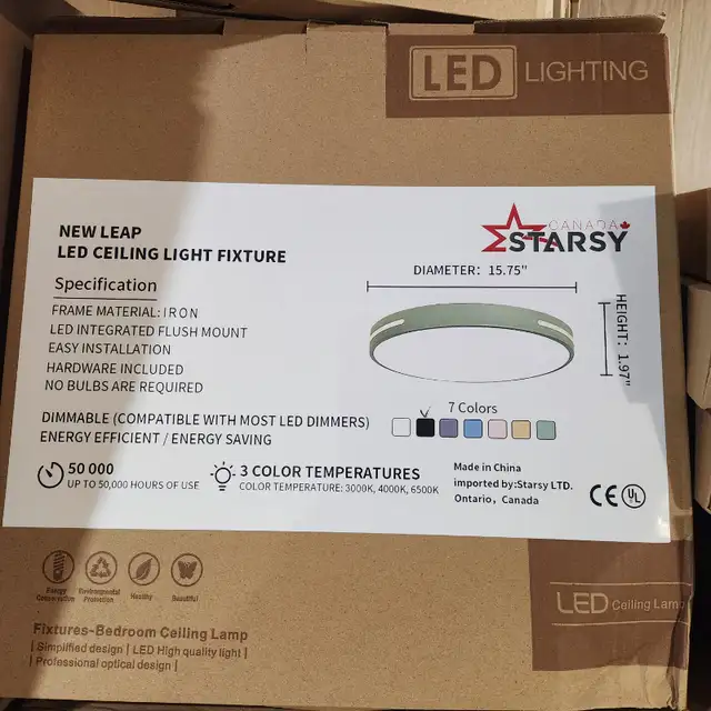 LED Flush Mount Ceiling Lights - Stylish and Versatile Lighting in Indoor Lighting & Fans in Kitchener / Waterloo - Image 6