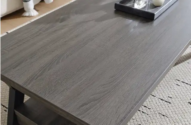 Modern Grey Wood Coffee and End Table Set 3 Piece  in Coffee Tables in Ottawa - Image 6
