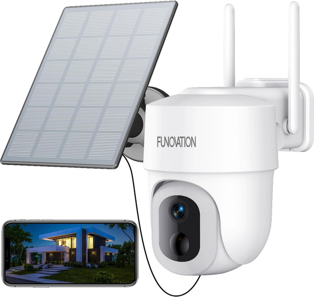 2K/3MP Solar PowereSecurity Camera WiFi, 2.4G, 15,000mAh battery in Security Systems in City of Toronto