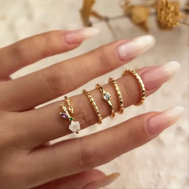 Brand new 5Pcs Ring Set Jewelry63373409360897122