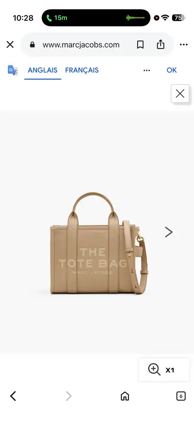 Tote bag Marc Jacobs Small couleur camel , View more
