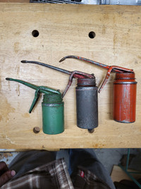 3 DIFFERENT VINTAGE WESCO OIL CANS - MADE IN ENGLAND