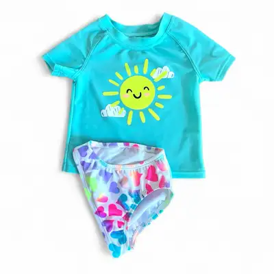 (12-18m) 2pc Swimsuit [Sea Me Swim/ Place] girls Bathing Suit, View more