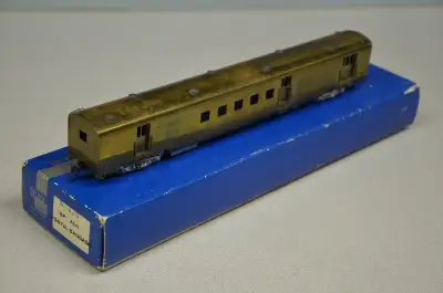 HO Scale Brass Model Train Postal Baggage Car by Balboa, View more